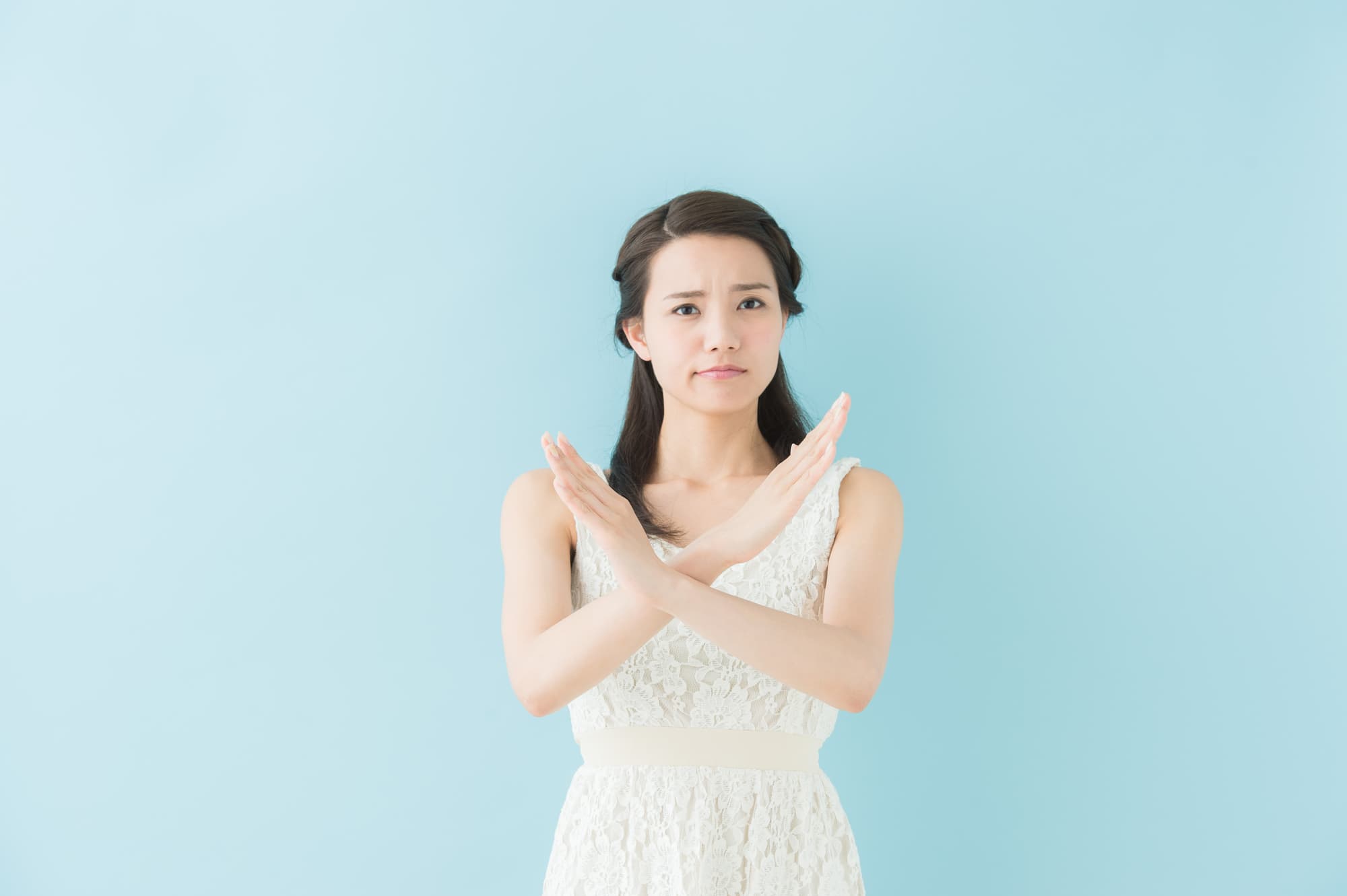 ホワイトニングできないとNGを出す女性